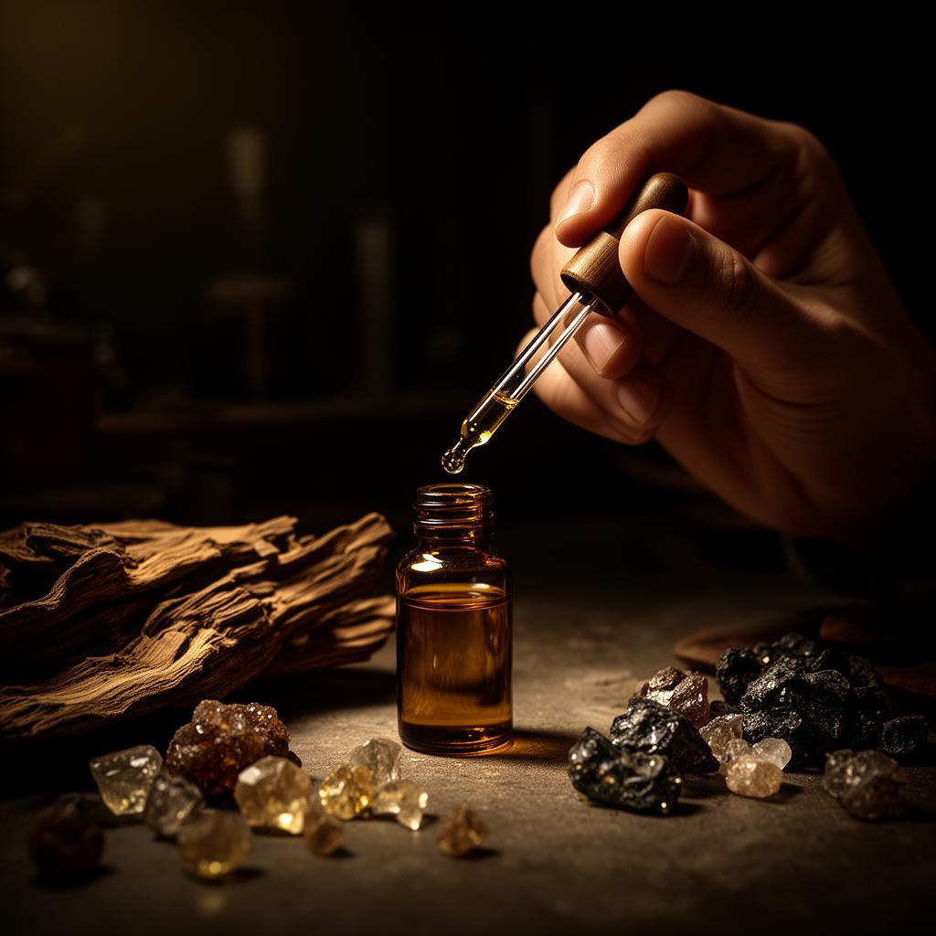 The BiriLé atelier — perfumer composing by hand
